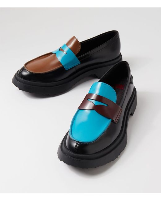 Camper Black K201116 Walden Cm Patent Leather Shoes