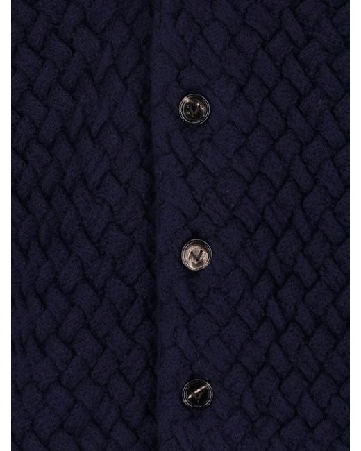 Bottega Veneta Blue Wool Cardigan for men