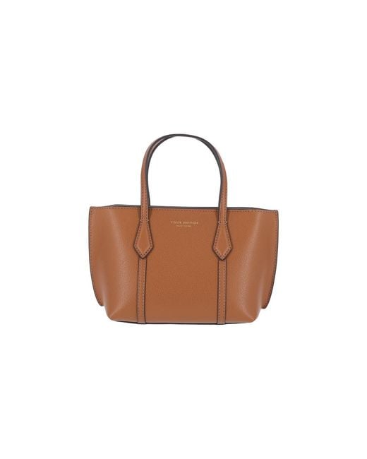 Tory Burch Brown Mini Tote Bag "Perry"