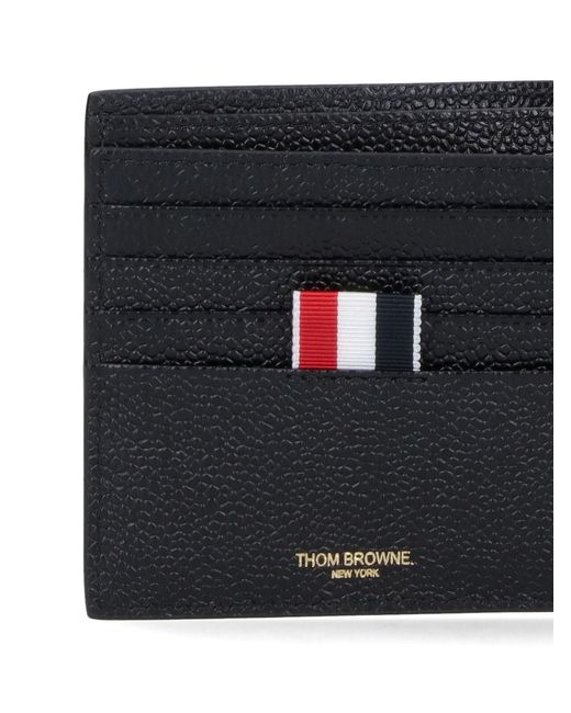 Thom Browne Black Bi-Fold Wallet for men