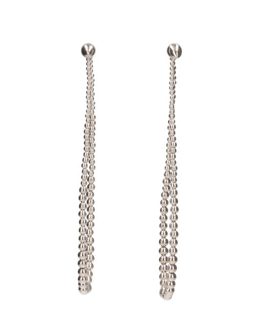 Alaïa White Pendant Earrings
