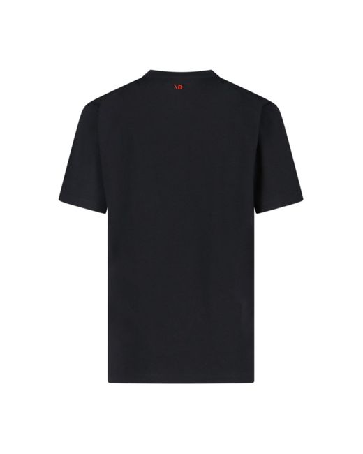 T-Shirt "Slogan" di Victoria Beckham in Black