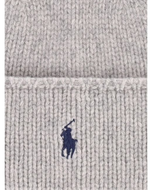 Polo Ralph Lauren Gray Logo Beanie