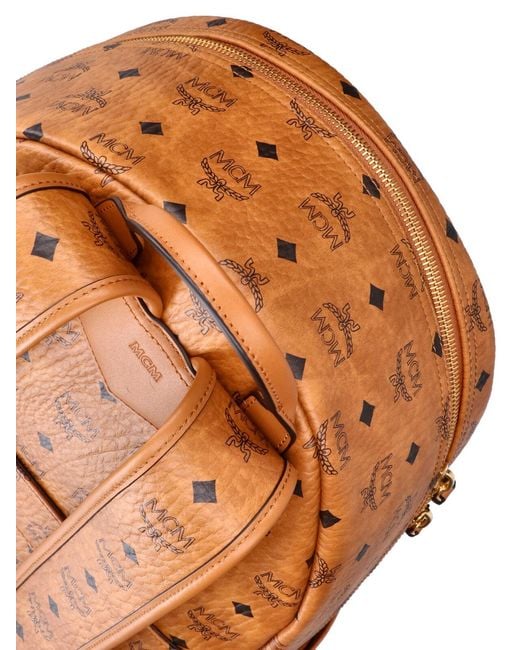 MCM Orange M-Style Crossbody Bag With Leather-Trim Detail for men