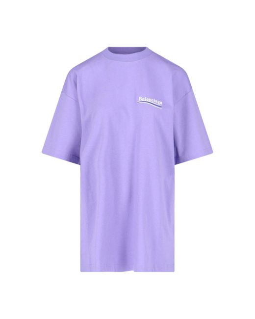 Balenciaga Purple 'political Campaign' T-shirt