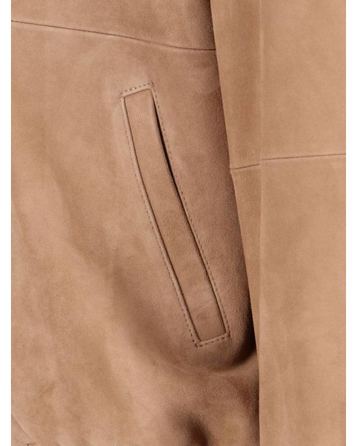 TONYWACK Natural Suede Bomber Jacket for men