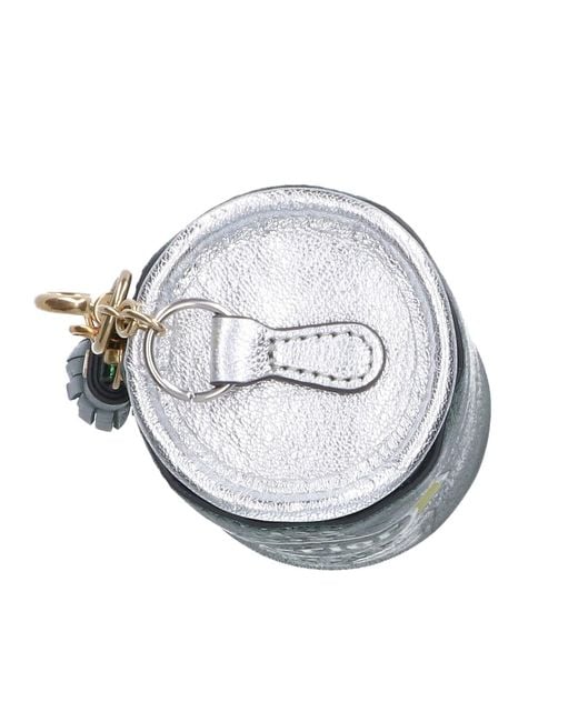 Anya Hindmarch Green Goat Leather Wallet Keychain Accessory