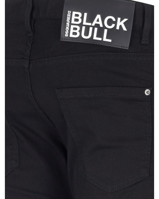 DSquared² Blue 'black Bull Skater' Slim Jeans for men