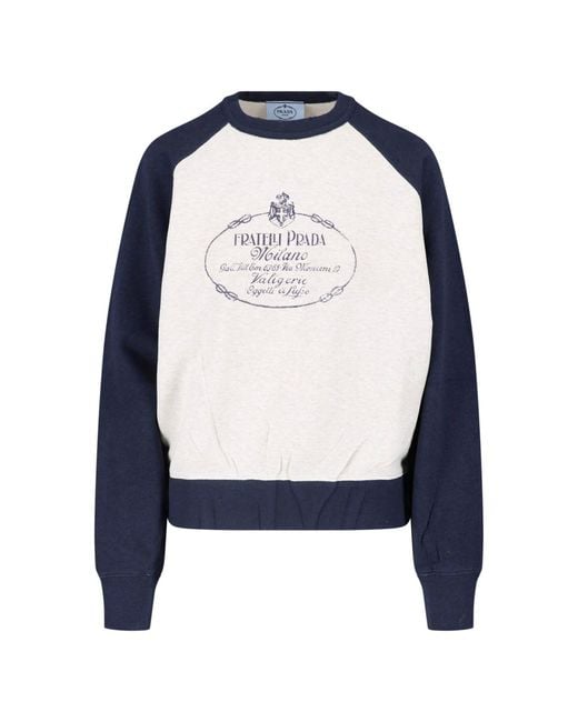 Prada Blue Logo Sweatshirt