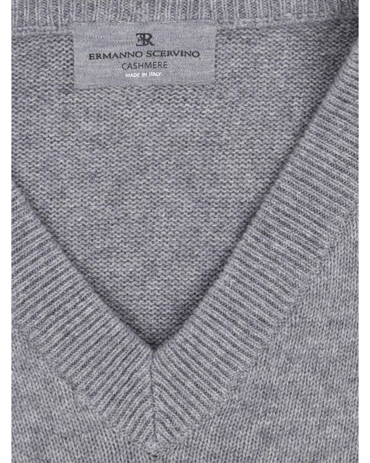 Ermanno Scervino Gray 100% Cashmere Knit Dress