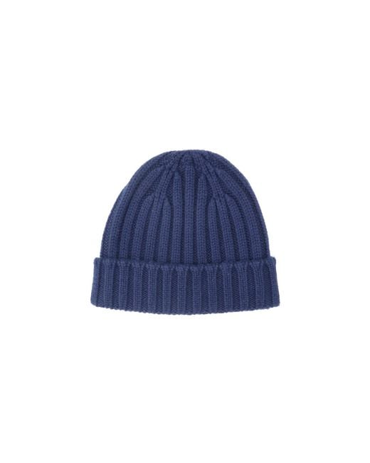 Aspesi Blue Virgin Wool Beanie for men