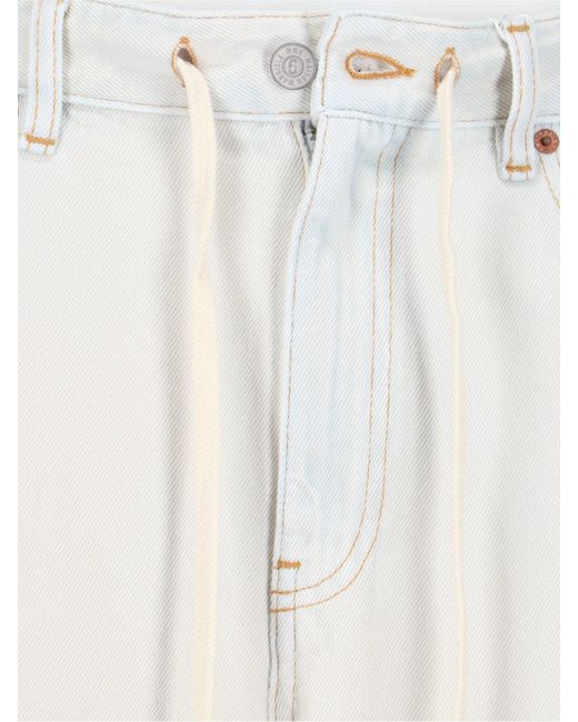 Jeans Ampi di MM6 by Maison Martin Margiela in White