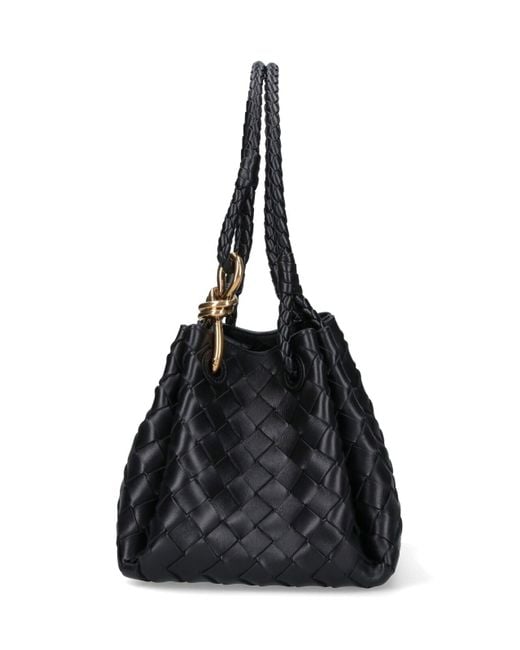 Borsa Piccola "Parachute" di Bottega Veneta in Black