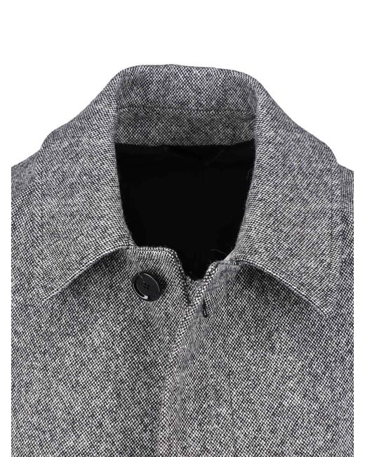 Lardini Gray Wool Coat for men