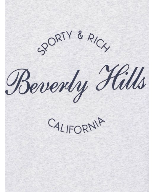 Sporty & Rich White T-Shirt "Beverly Script"