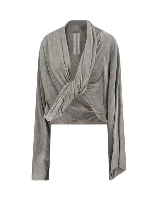 Rick Owens Gray Top "Tower Twist"