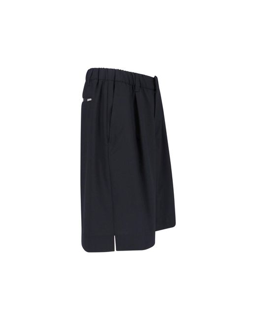Laminar Blue Wool Blend Shorts for men