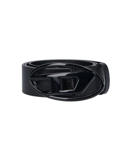 DIESEL Black Belts Leather for men