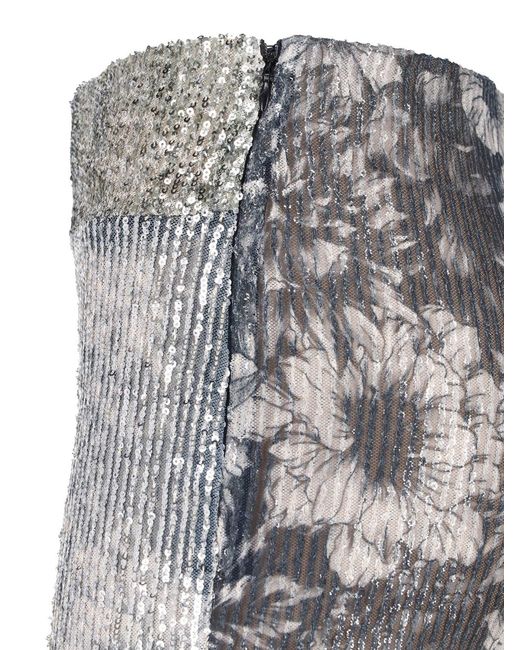 Maison Margiela Gray Monochrome Patchwork Floral Sequin Trousers