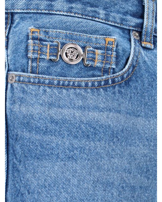 Versace Blue Medusa Detail Jeans for men