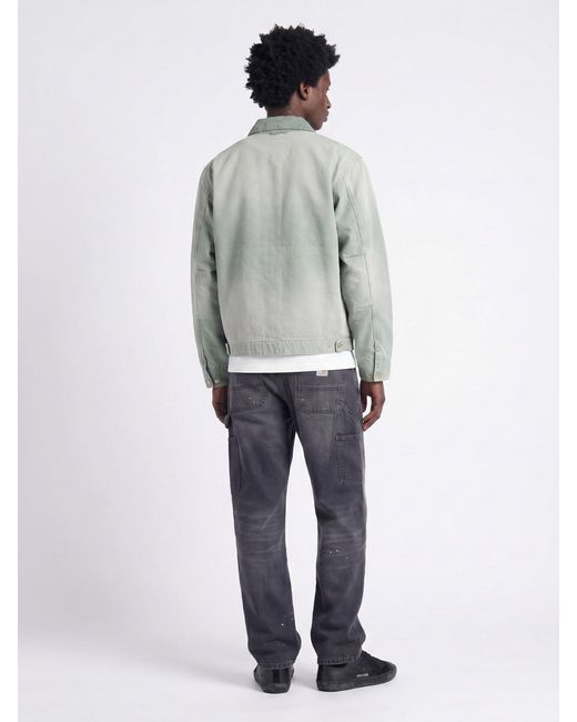 Carhartt Blue Wide Jeans "Single Knee" for men