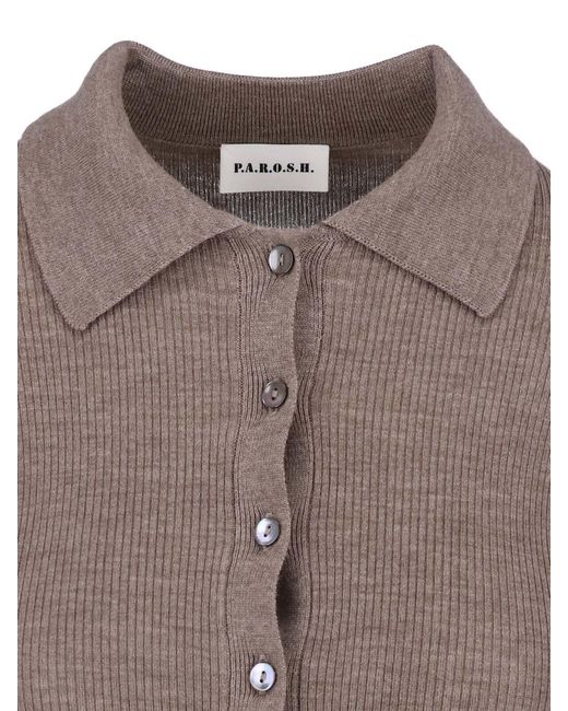 P.A.R.O.S.H. Brown 100% Wool Sweater