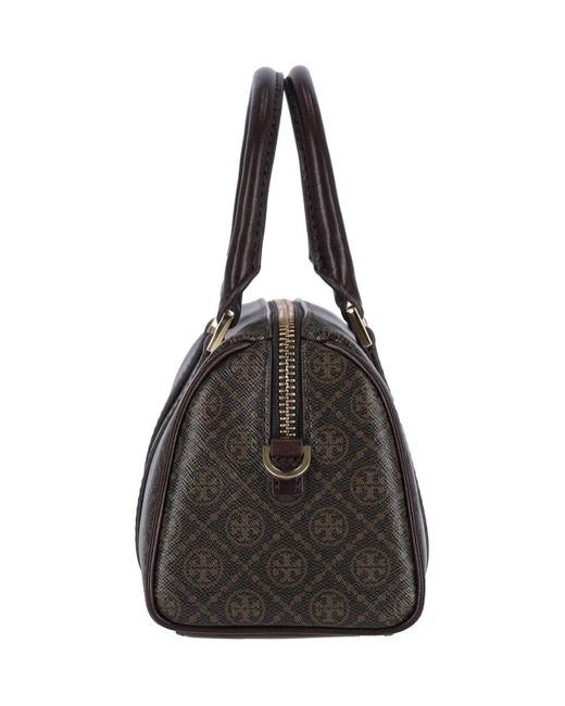 Tory Burch Black Mini "Barrel T Monogram" Shoulder Bag
