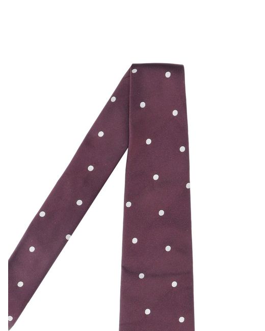 Cravatta In Seta di Lardini in Purple da Uomo