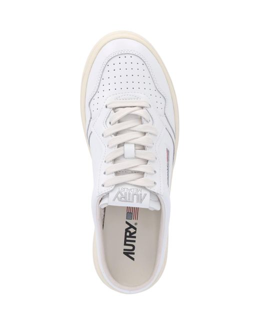 Autry White "medalist Low" Sneakers Mules