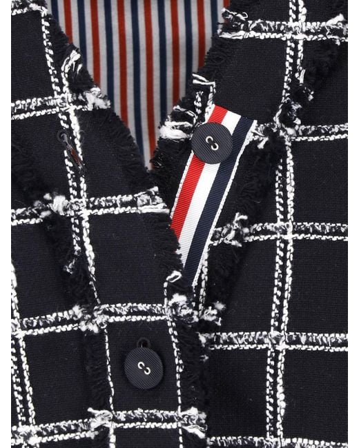 Thom Browne Black Tweed Blazer