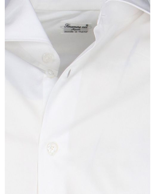 Finamore 1925 White Classic Shirt for men