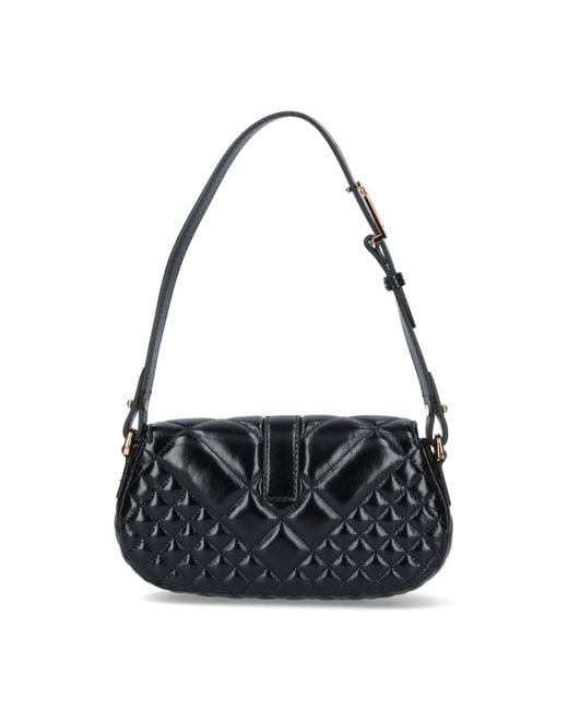 Versace Black Greca Goddess Mini Quilted Shoulder Bag