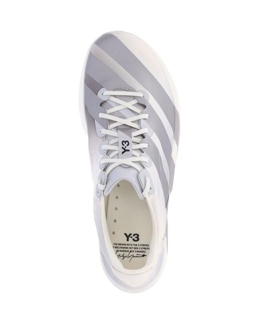 Y-3 White Textile Sneakers