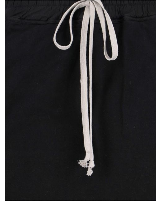 Rick Owens Black Maxi Pencil Skirt With Draped Detail