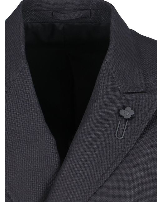 Lardini Black 'Attitude' Double-Breasted Blazer for men