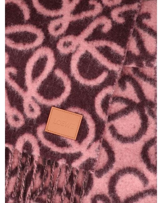 Loewe Purple Scarf “Anagram”