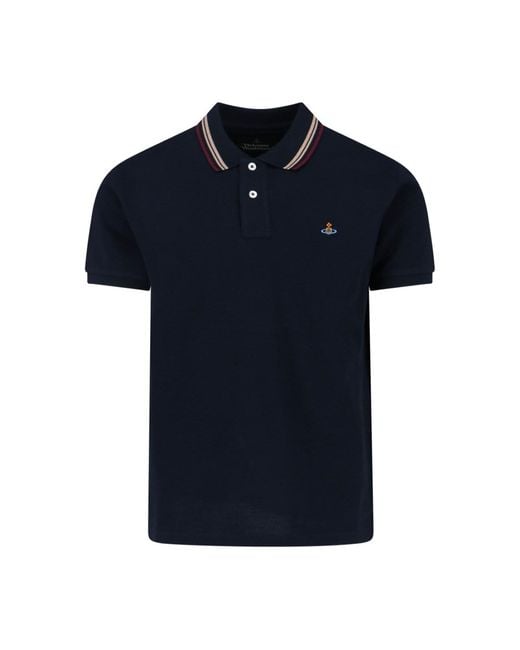 Vivienne Westwood Blue 'Orb' Polo for men