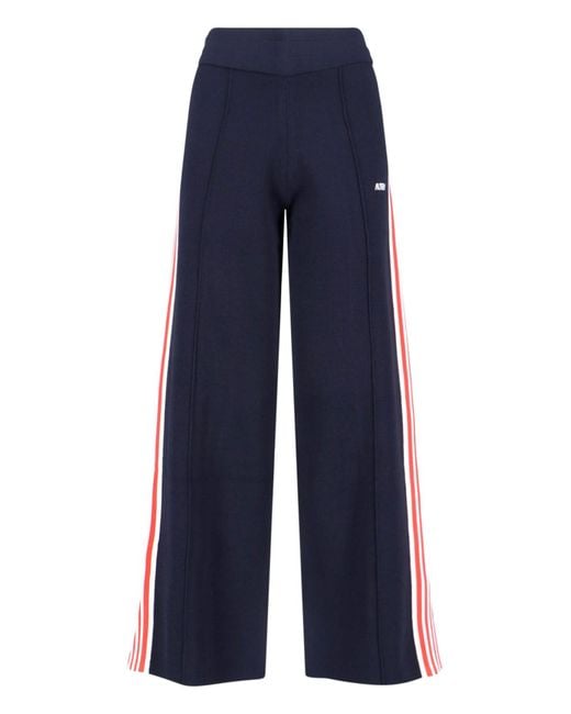 Autry Blue Logo Sweatpants With Contrast Side Stripes