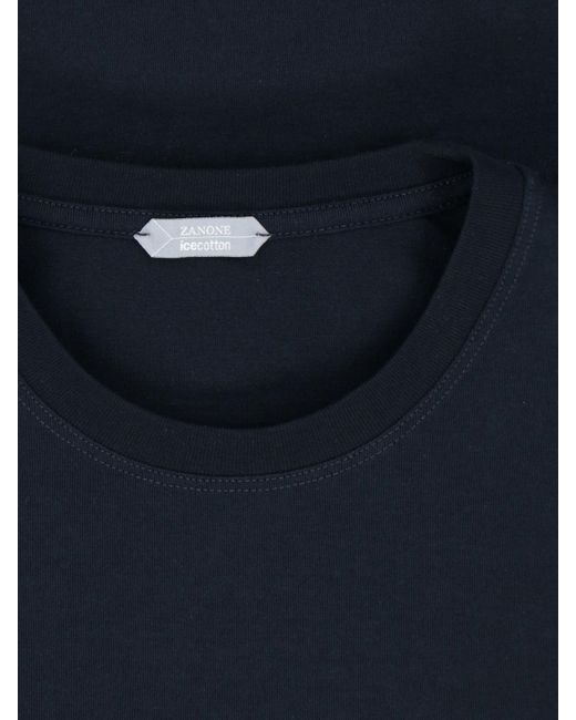 Zanone Blue Basic T-shirt for men