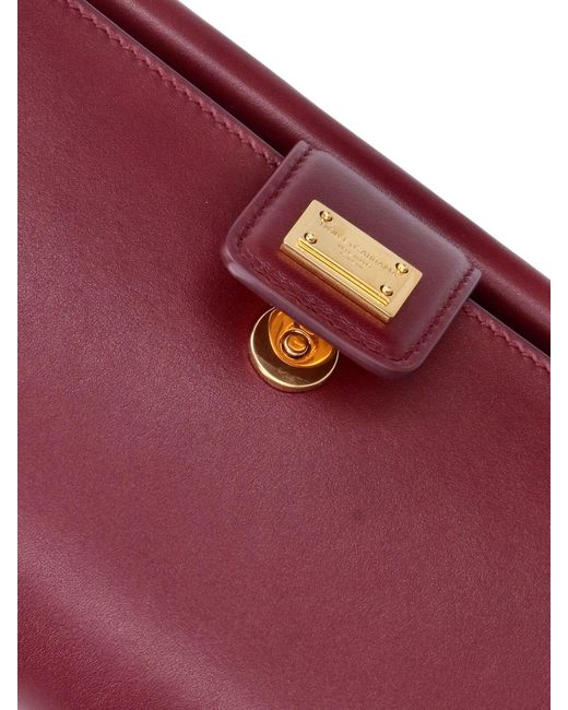Dolce & Gabbana Purple Mini Leather Shoulder Bag