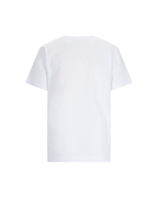 T-Shirt Logo di MSGM in White