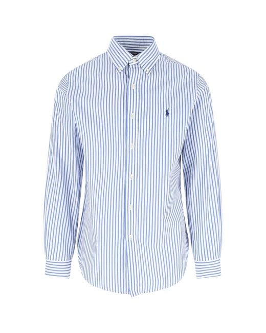 Polo Ralph Lauren Blue Striped Shirt for men