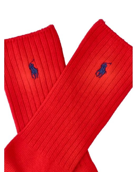 Polo Ralph Lauren Red Logo Socks