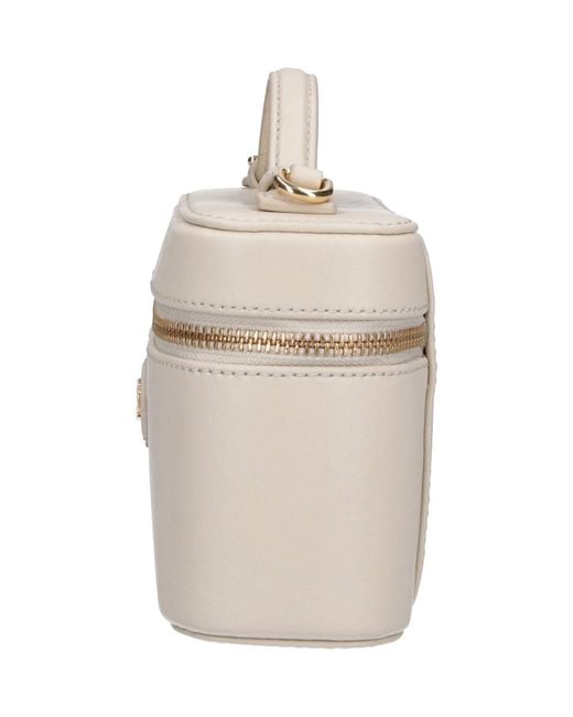 Marc Jacobs White Split Cow Leather Shoulder Bag With Polyurethane Coating