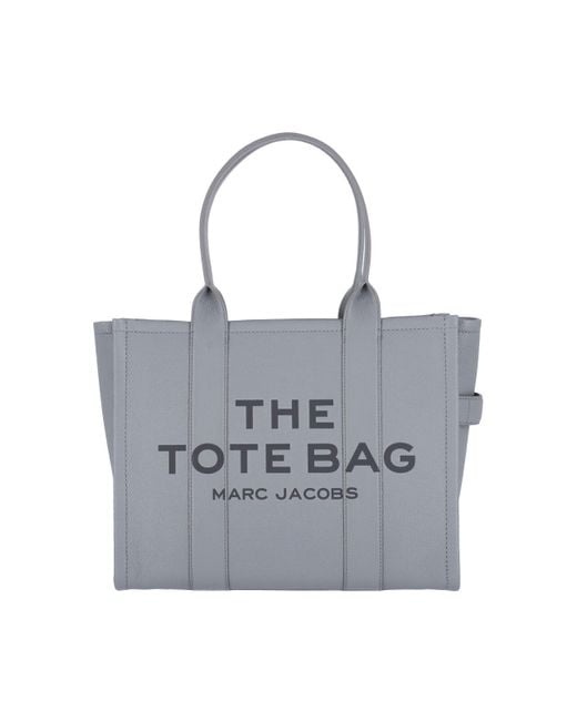 Marc Jacobs Gray 'The Leather' Large Tote Bag