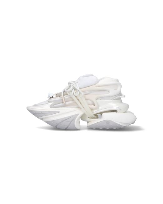 Balmain White Unicorn Sneakers