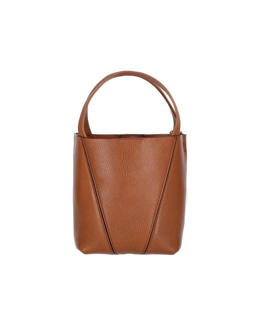 Chloé Brown Small Tote Bag "spin"