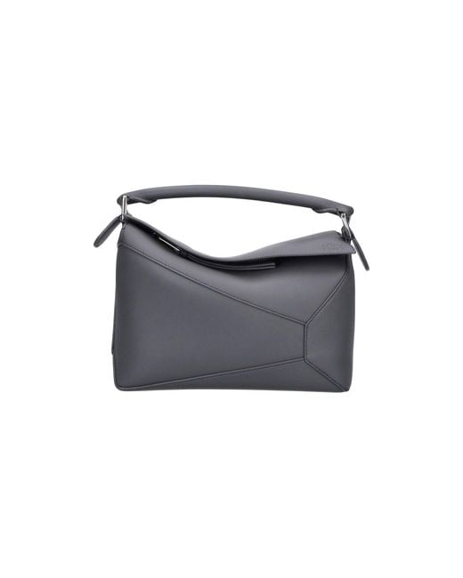 Loewe Gray Small Handbag "Puzzle Edge"