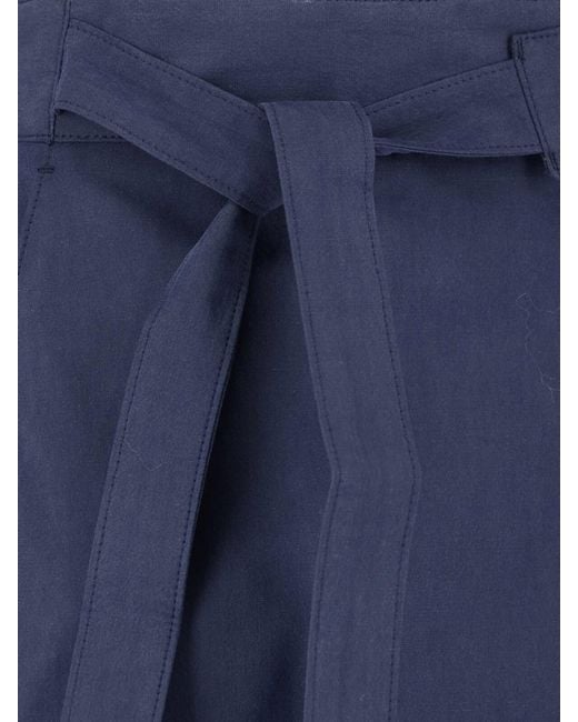 Paul Smith Blue Cotton-Lyocell Trousers With Viscose Lining for men