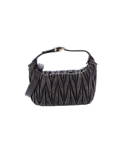 Miu Miu Black Matelassé Nappa Pouch